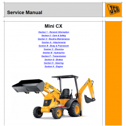 JCB instrukcje napraw + schematy + DTR: JCB Mini CX + Mini CX 4x4 + Micro Tier 3 instrukcja naprawy